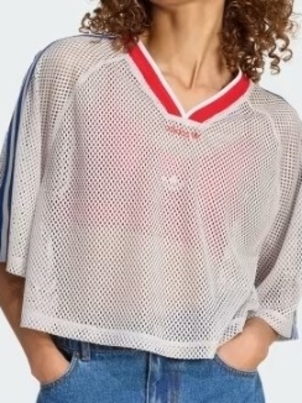 adidas Originals Mesh Shirt Short Women's Tee - Picture 6 of 7